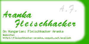 aranka fleischhacker business card